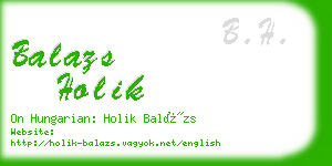 balazs holik business card